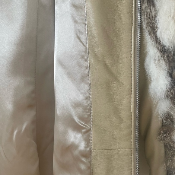 bebe Genuine Rabbit Fur Jacket - Picture 7 of 11